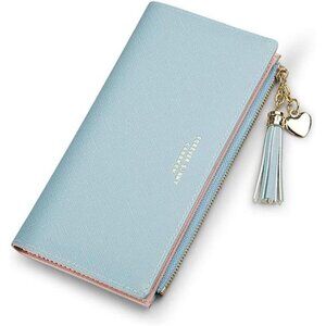 Wallet Long Slim Card Holder Case Coin Purse Thin Tassels Zip Clutch Wallets